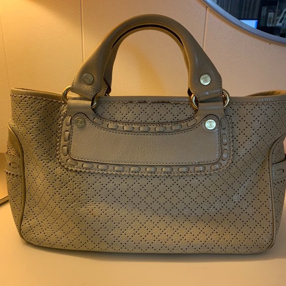 Celine Cream Color Boogie Leather Handbag - Picture 9 of 15